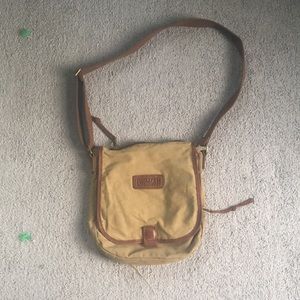 Duluth crossbody canvas and leather satchel
